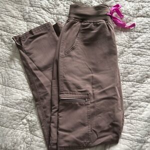 Figs Smokey Taupe Skinny Scrub pants